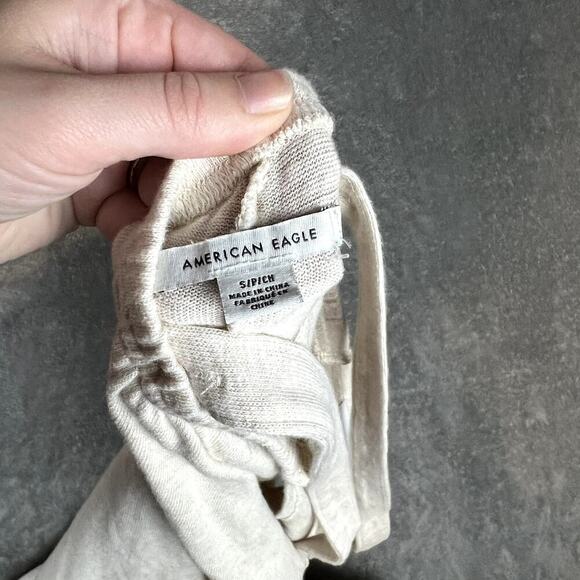 American Eagle Lounge Jumper Women's S NWT Wide Leg Cream Comfy - Picture 9 of 11